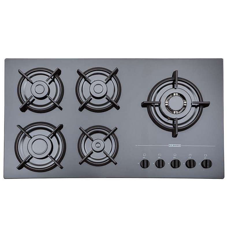 اجاق گاز صفحه‌ای پنج شعله استیل البرز مدل G5967-R