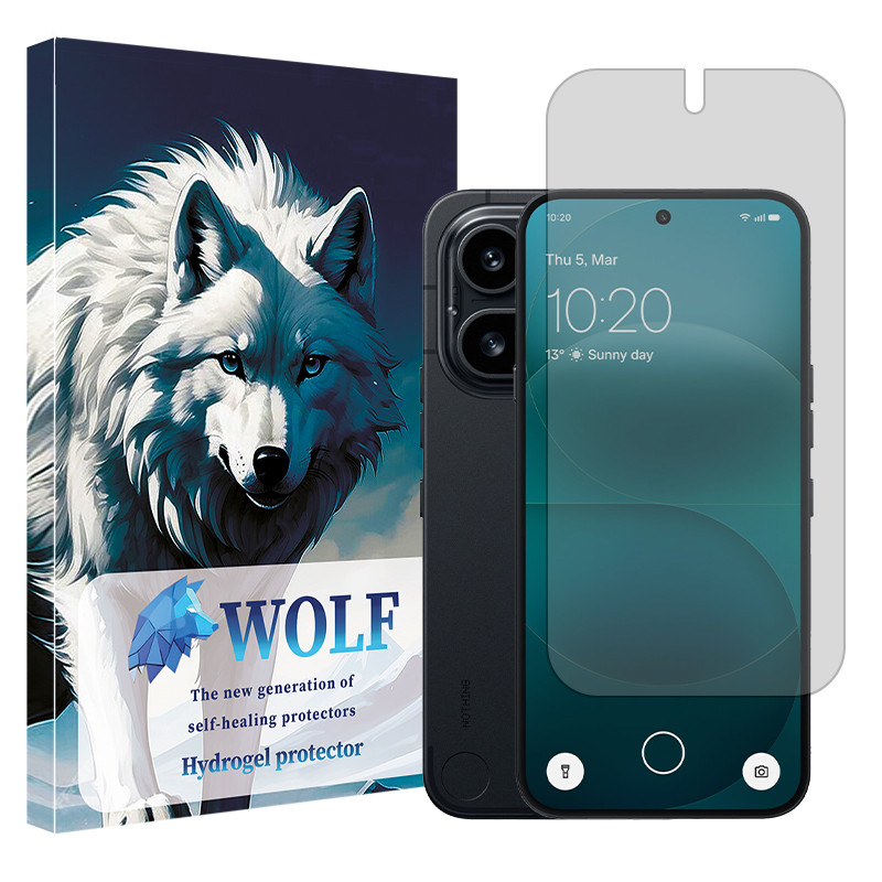 محافظ صفحه نمایش شفاف ولف مدل هیدروژلی مناسب برای گوشی موبایل ناتینگ Phone (4a) Pro