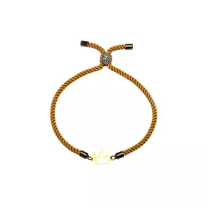دستبند طلا 18 عیار زنانه الن نار مدل تاج ELN1068