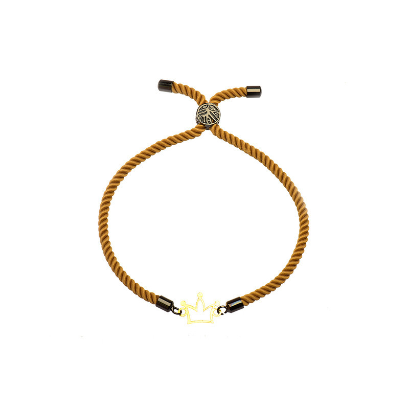 دستبند طلا 18 عیار زنانه الن نار مدل تاج ELN1068