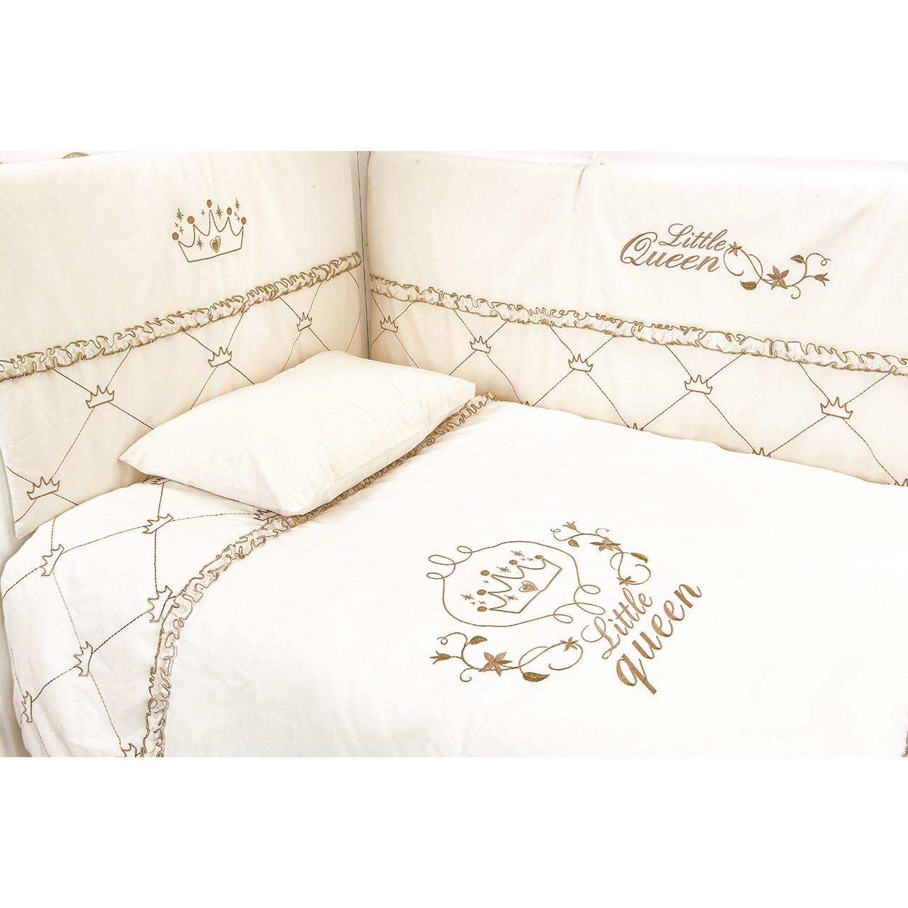 سرویس 8 تکه خواب کودک نیلی مدل Little Queen