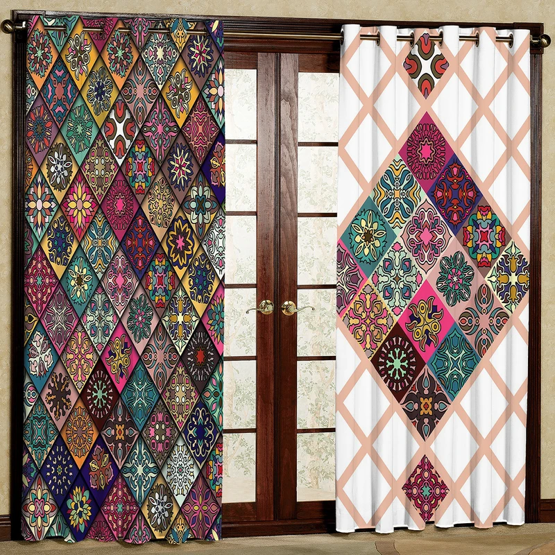 پرده مدل هازان پانچی کد m 1293a سایز 200x140 سانتی متر