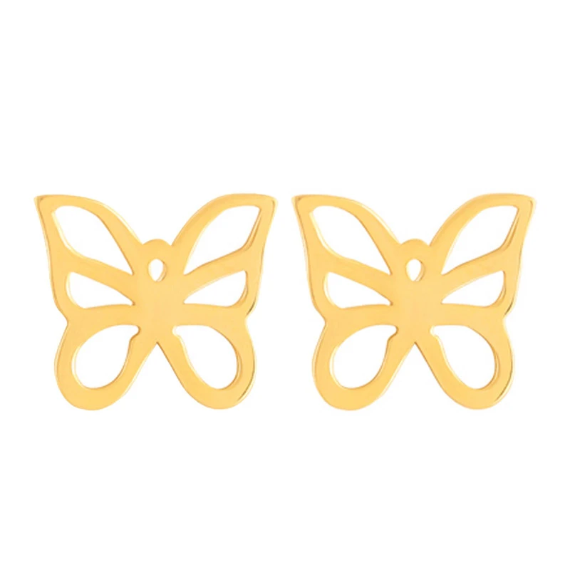 گوشواره طلا 18 عیار زنانه الن نار مدل پروانه LN12099133