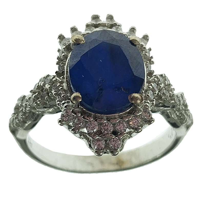 انگشتر نقره زنانه سلین کالا مدل یاقوت کبود کد 39 انگشتر نقره زنانه سلین کالا مدل یاقوت کبود کد 39