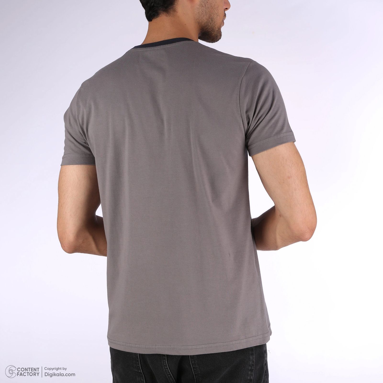 تیشرت آستین کوتاه مردانه مدل M117 رنگ طوسی -  - 8