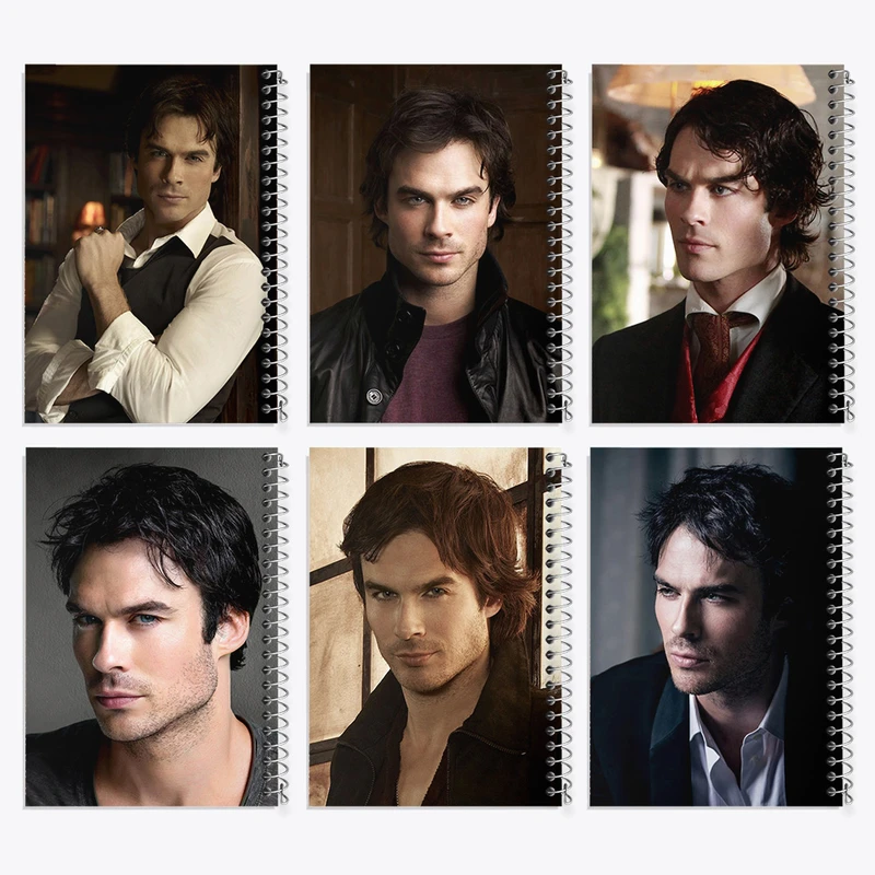 دفتر نقاشی 50 برگ خندالو طرح دیمن سالواتوره خاطرات خون آشام کد 717 مجموعه 6 عددی