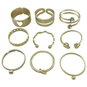 انگشتر زنانه مدل R4016 مجموعه 9 عددی