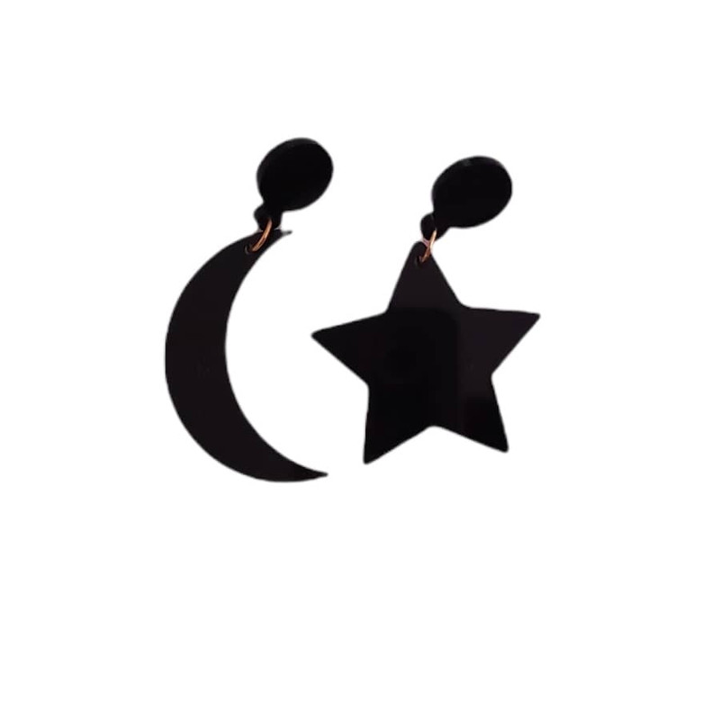 گوشواره دخترانه مدل ماه و ستاره گوشواره دخترانه مدل ماه و ستاره