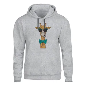 هودی مردانه مدل زرافه خوشتیپ کد SH58 رنگ طوسی