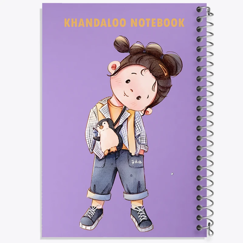 دفتر شطرنجی 50 برگ خندالو طرح دخترانه بامزه کد N5911