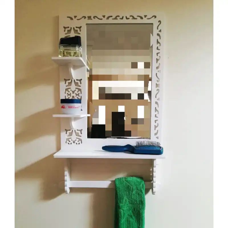 آینه سرویس بهداشتی خونه خاص طرح گل