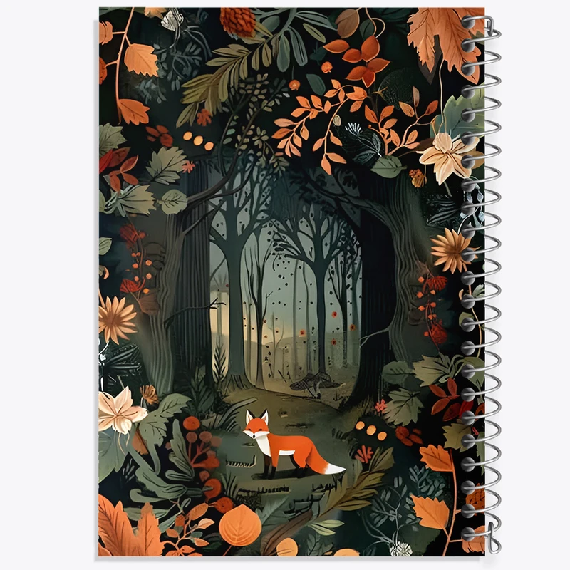 دفتر شطرنجی 50 برگ خندالو طرح جنگل و روباه کد N3230