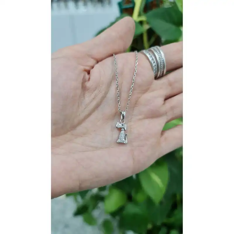 گردنبند نقره زنانه لیردا مدل سگ کد kmed 2003