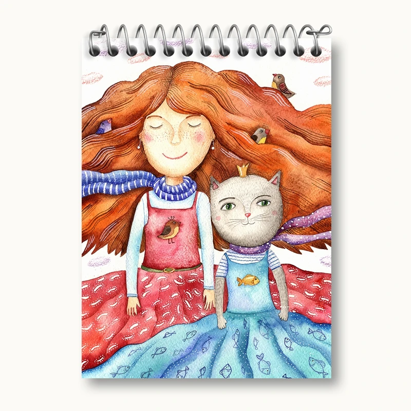 دفتر یادداشت 50 برگ خندالو مدل گربه کد 5537