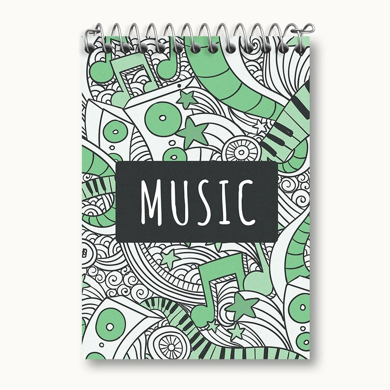 دفتر یادداشت 50 برگ خندالو مدل موزیک کد N249