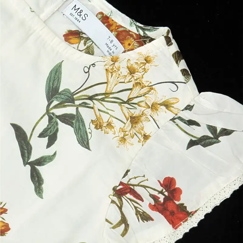 پیراهن دخترانه ام اند اس مدل گل دار