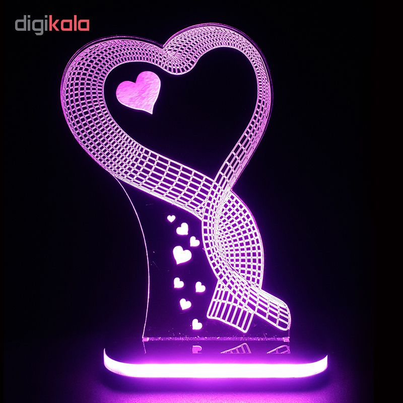 چراغ خواب طرح قلب کد 1077