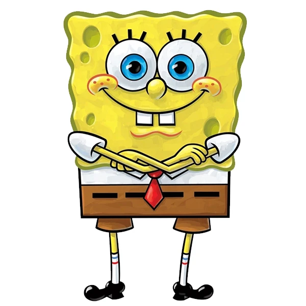 استیکر پارچه و لباس پاد آفرین طرح باب اسفنجی کد 5348