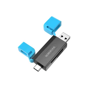 کارت‌خوان بروفون مدل DH9 2IN1 USB-A/TYPE-C CARD EADER