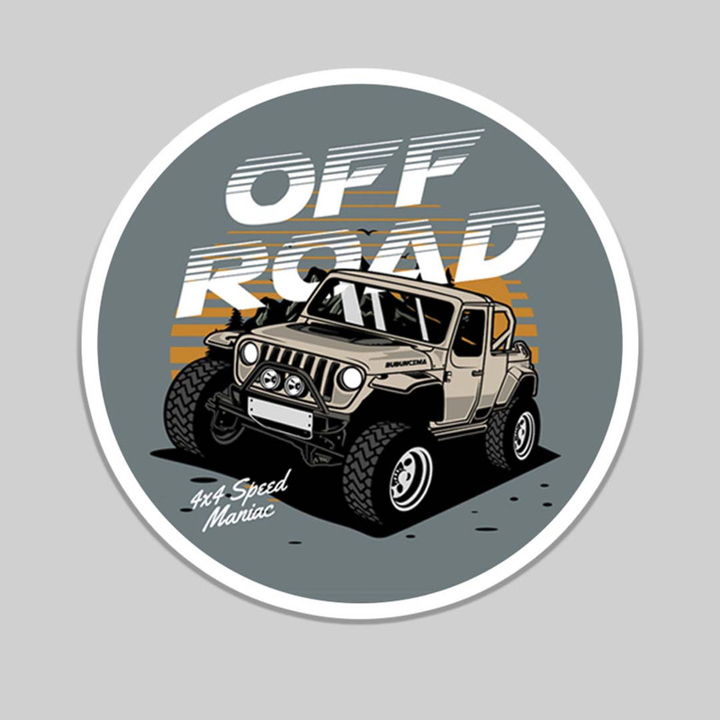 استیکر لپ تاپ طرح افرود off road کد 1705
