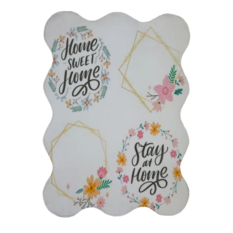 پادری مدل دالبر طرح HOME SWEET HOME کد 8235 سایز 80x110 سانتی متر 