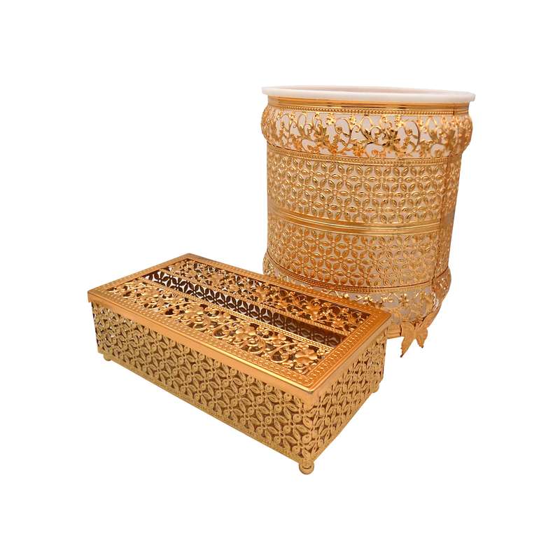 ست سطل و جای دستمال کاغذی مدل GM03