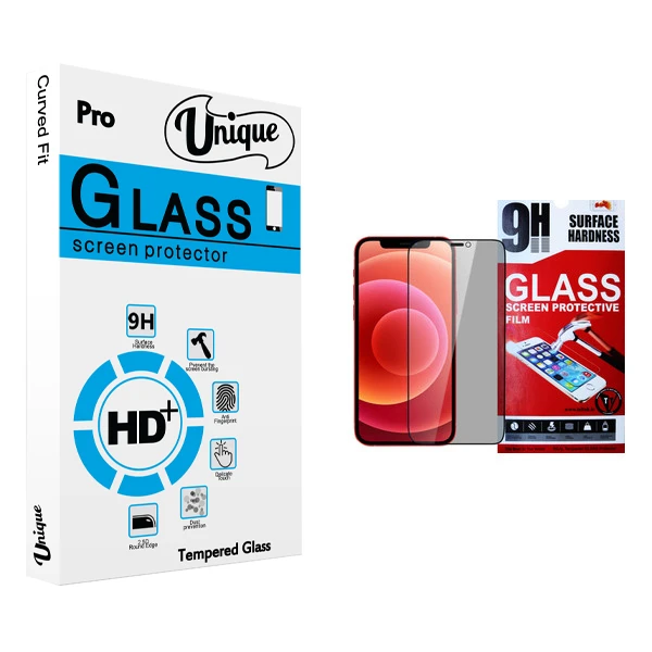 محافظ صفحه نمایش حریم شخصی يونيک مدل +Clear مناسب برای گوشی موبایل اپل Iphone 12 Pro MAX