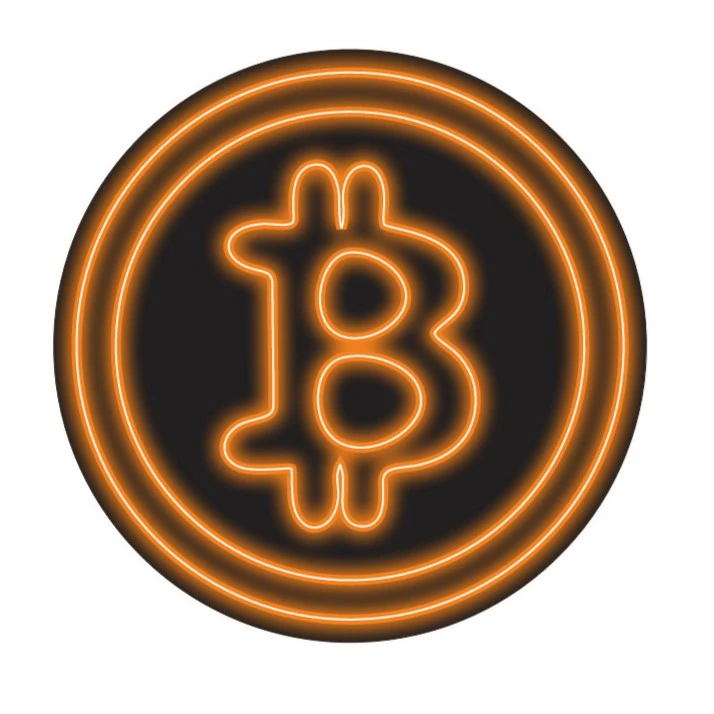 تابلو ال ای دی مدل نئونی طرح بیت کوین 02