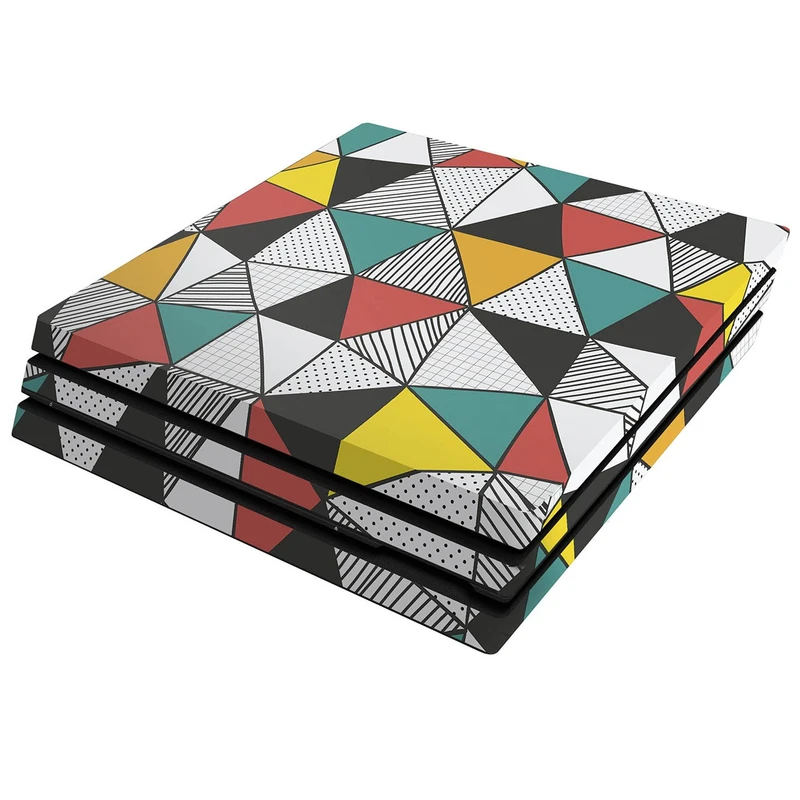 برچسب افقی پلی استیشن 4 پرو ونسونی طرح Triangular Geometric
