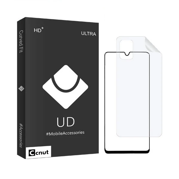 محافظ صفحه نمایش کوکونات مدل FUL مناسب برای گوشی موبایل سامسونگ Galaxy A71 به همراه محافظ پشت گوشی 