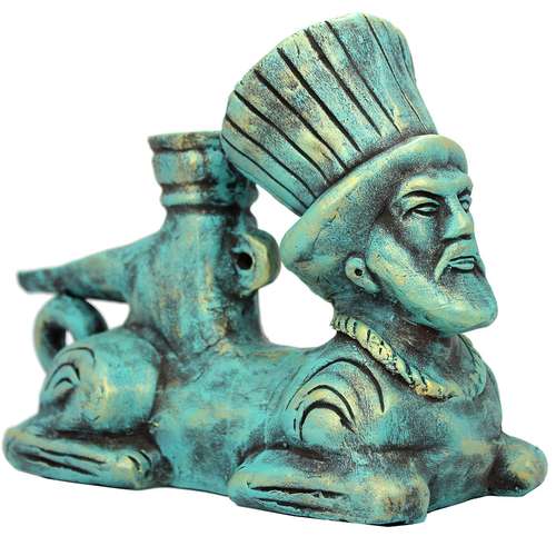 مجسمه سفالی طرح اسفنکس پتینه مدل 116-00