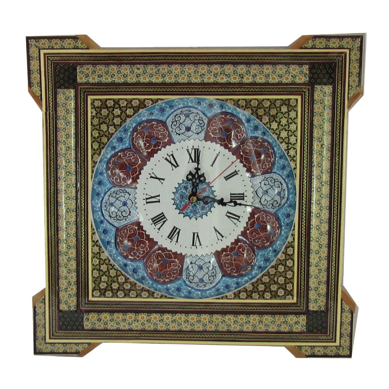ساعت دیواری خاتم کاری صفار مدل ESF110