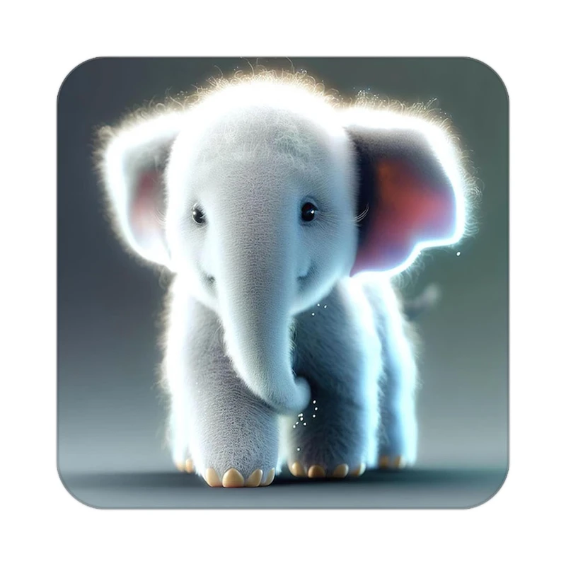 زیر لیوانی کاکتی طرح حیوانات کارتونی مدل mp27648