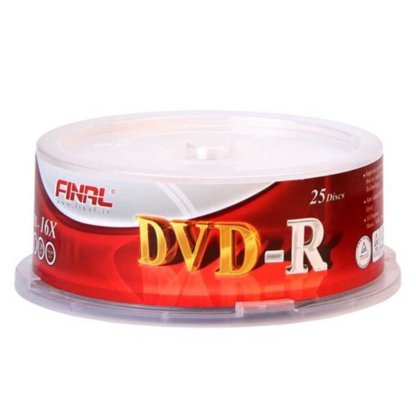 دی وی دی خام فینال مدل DVD-R بسته 25 عددی
