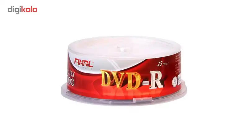 دی وی دی خام فینال مدل DVD-R بسته 25 عددی