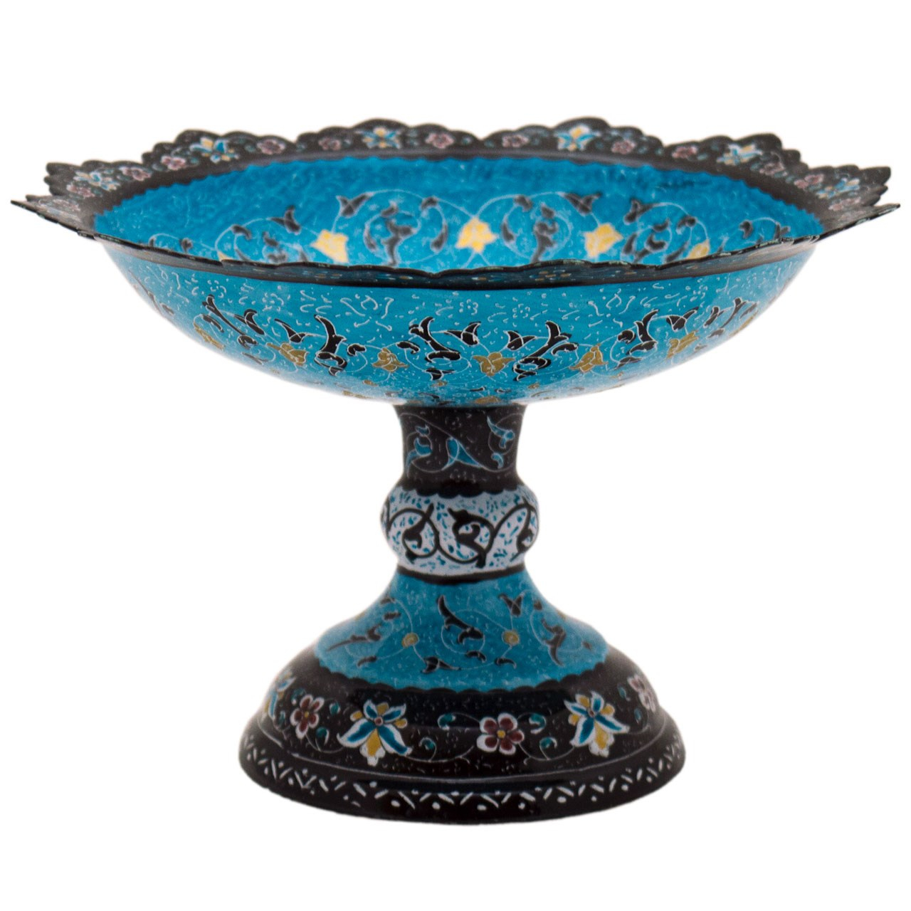 شیرینی خوری میناکاری رستا طرح 33-13-102 ارتفاع 18 سانتی متر