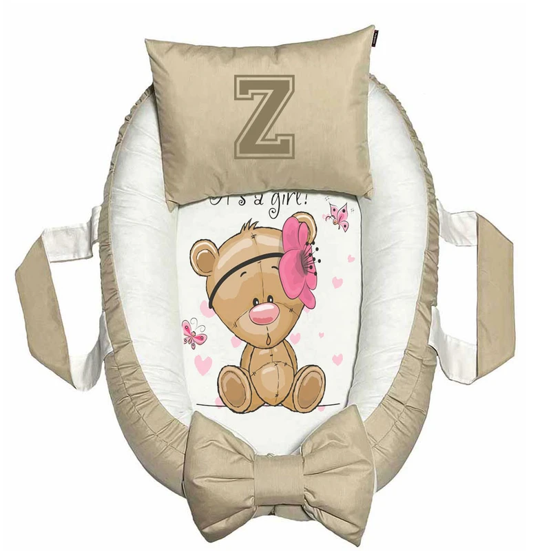 تشک غلت گیر نوزاد پاد آفرین مدل خرس طرح حرف Z