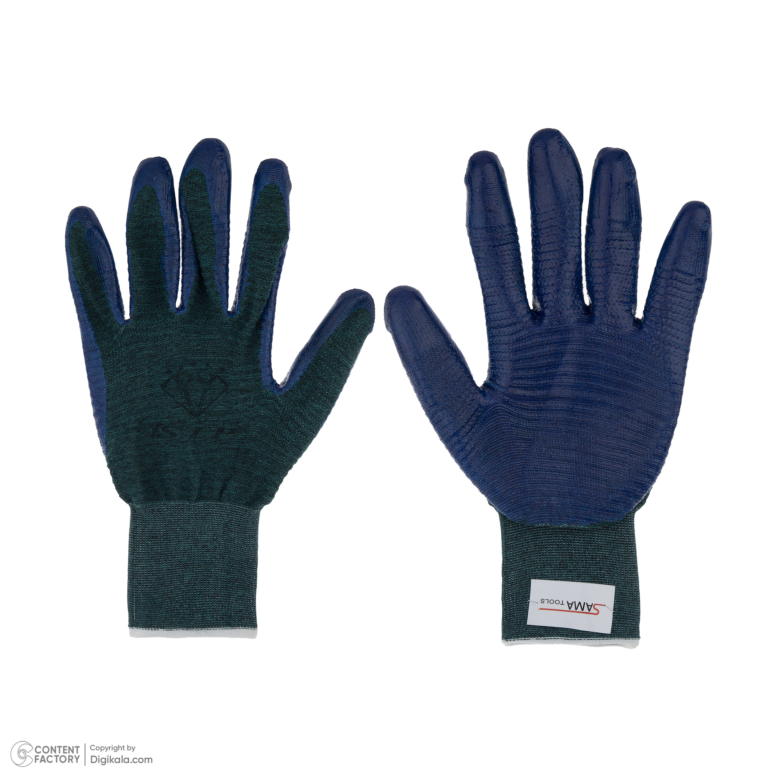 دستکش ایمنی سما تولز مدل نیتریل پوست ماری کد 001