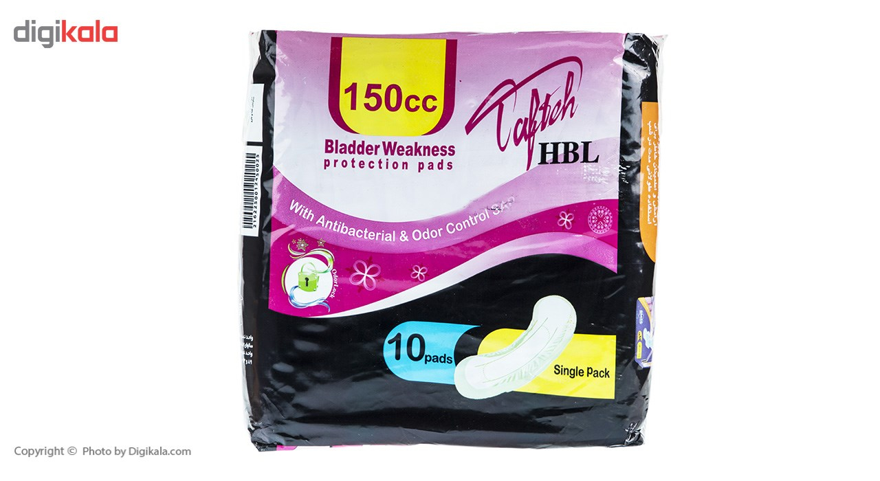 پد بی اختیاری بانوان تافته مدل HBL بسته 10 عددی