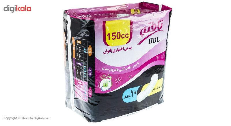 پد بی اختیاری بانوان تافته مدل HBL بسته 10 عددی