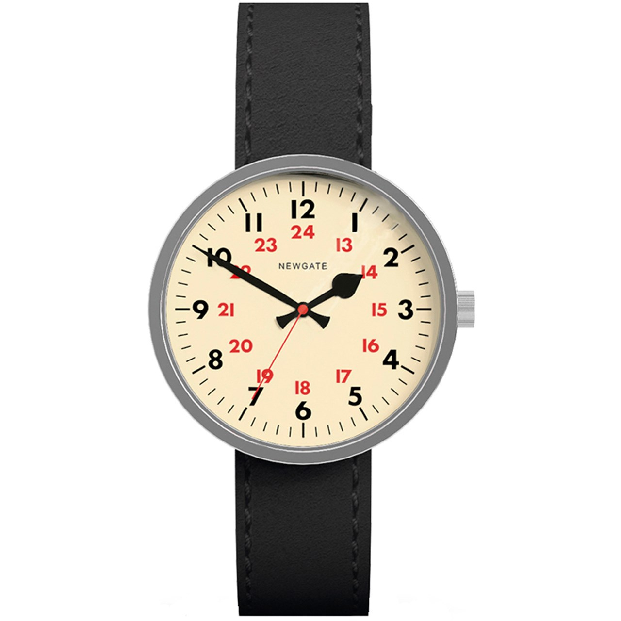 ساعت مچی عقربه ای نیوگیت مدل The Drummer Vintage Steel Case Black Strap