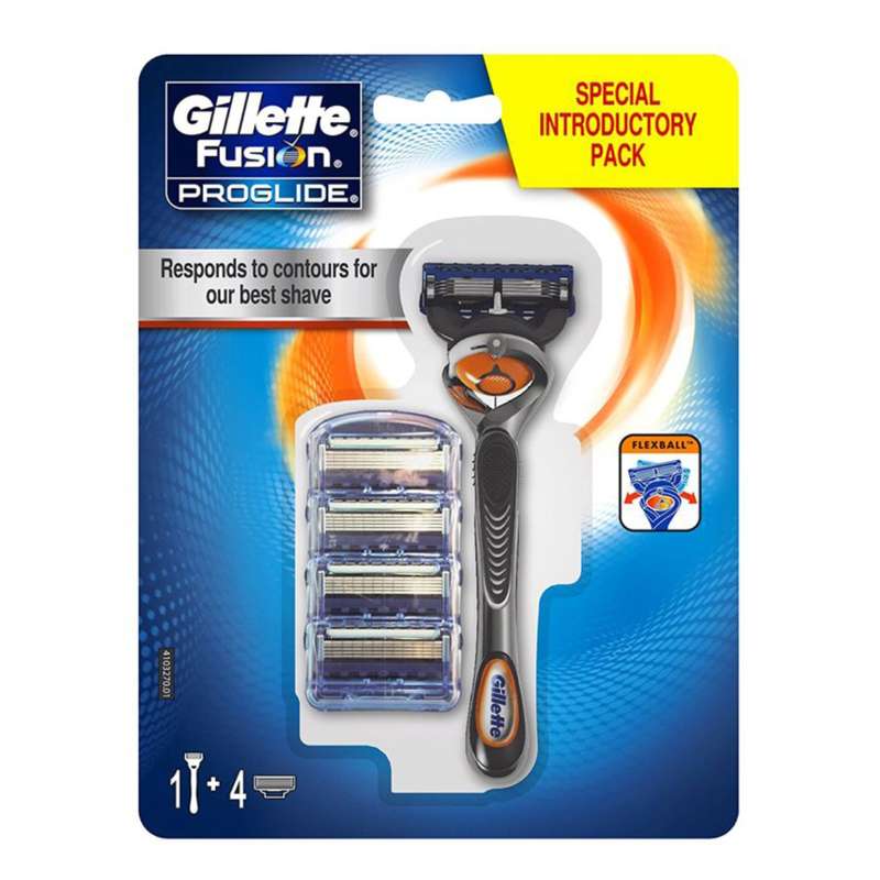 خودتراش ژیلت مدل Fusion Proglide به همراه 4 عدد تیغ یدک