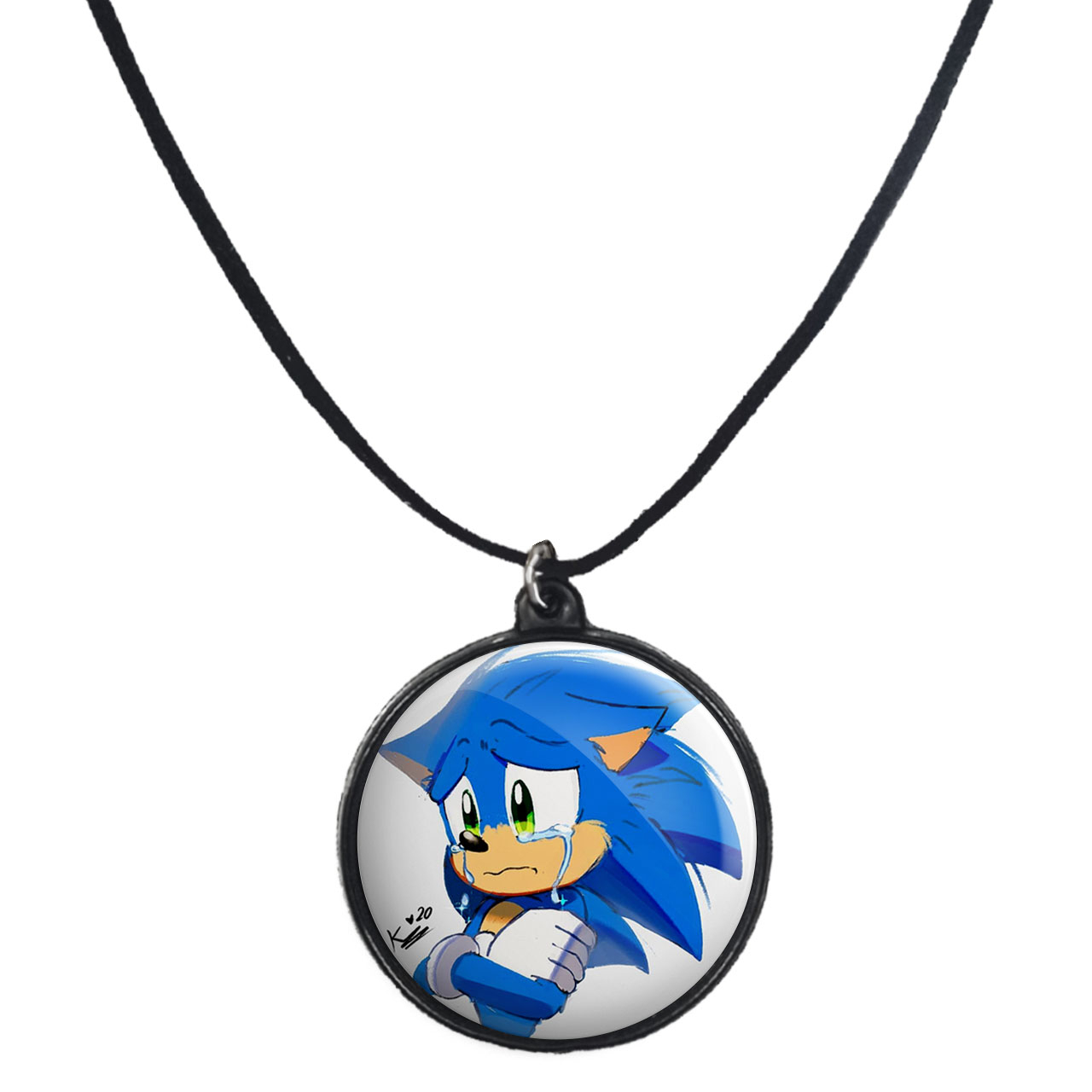 گردنبند پرمانه طرح سونیک کد pmb.15033 مدل دو طرفه