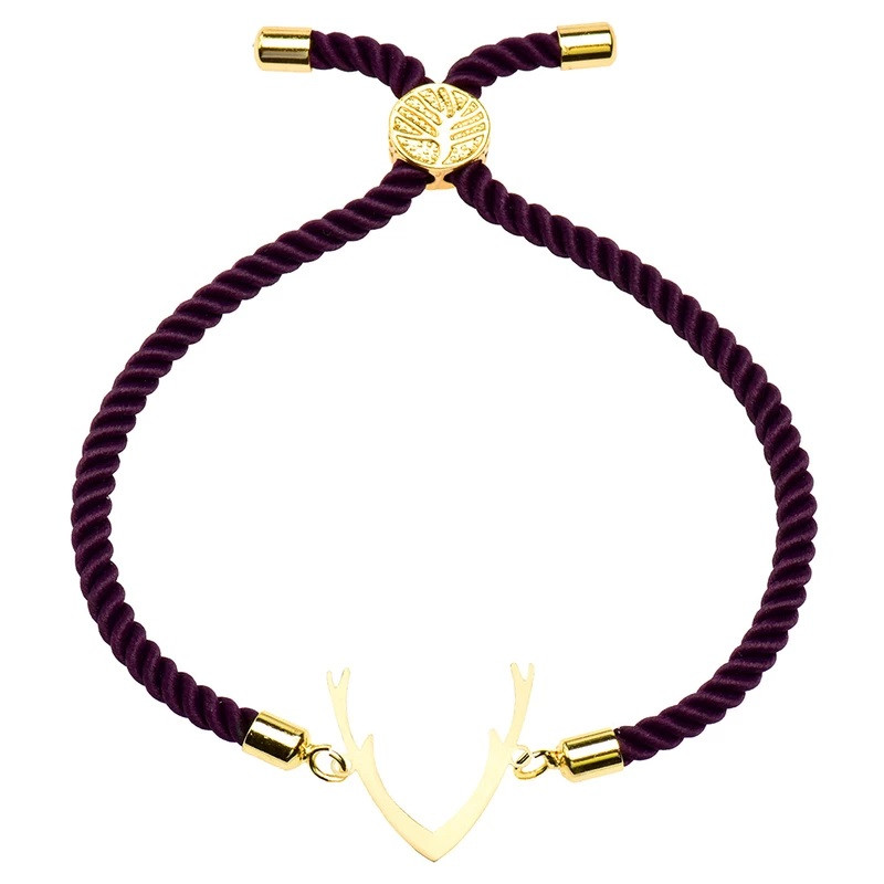 دستبند طلا 18 عیار زنانه مدل شاخ گوزن 631