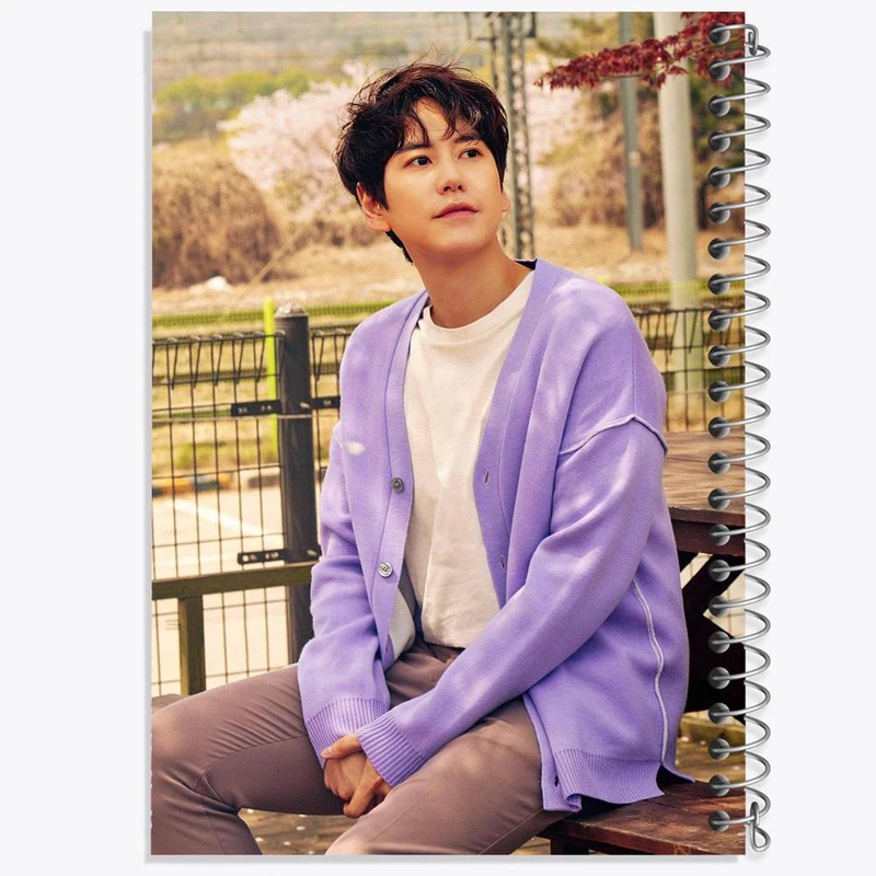 دفتر مشق 100 برگ خندالو طرح کیوهیون گروه سوپر جونیور Super Junior کد 12180