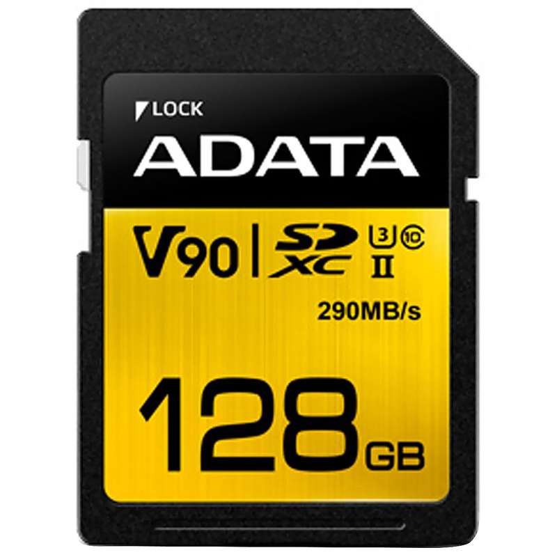 کارت حافظه SDXC ای دیتا مدل Premier ONE V90 کلاس 10 استاندارد UHS-II U3 سرعت 290MBps ظرفیت 128 گیگابایت کارت حافظه SDXC ای دیتا مدل Premier ONE V90 کلاس 10 استاندارد UHS-II U3 سرعت 290MBps ظرفیت 128 گیگابایت