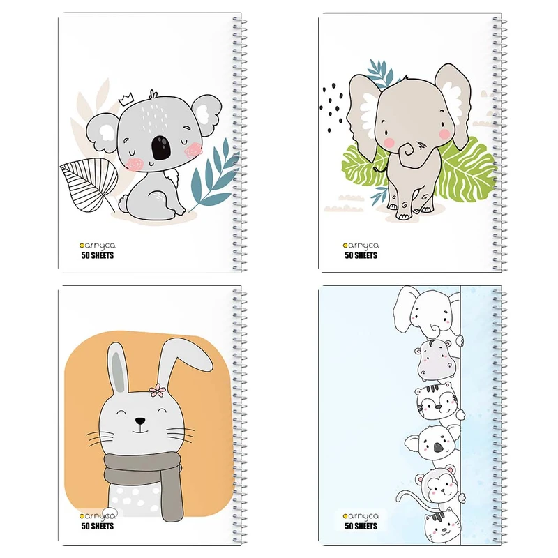 دفتر نقاشي 50 برگ کارنيکا طرح کودکان Kids کد 32073 مجموعه 4 عددی