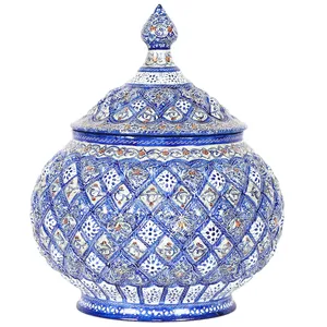 شکلات خوری مسی میناکاری گالری گوهران مدل لاجورد طوسی 1