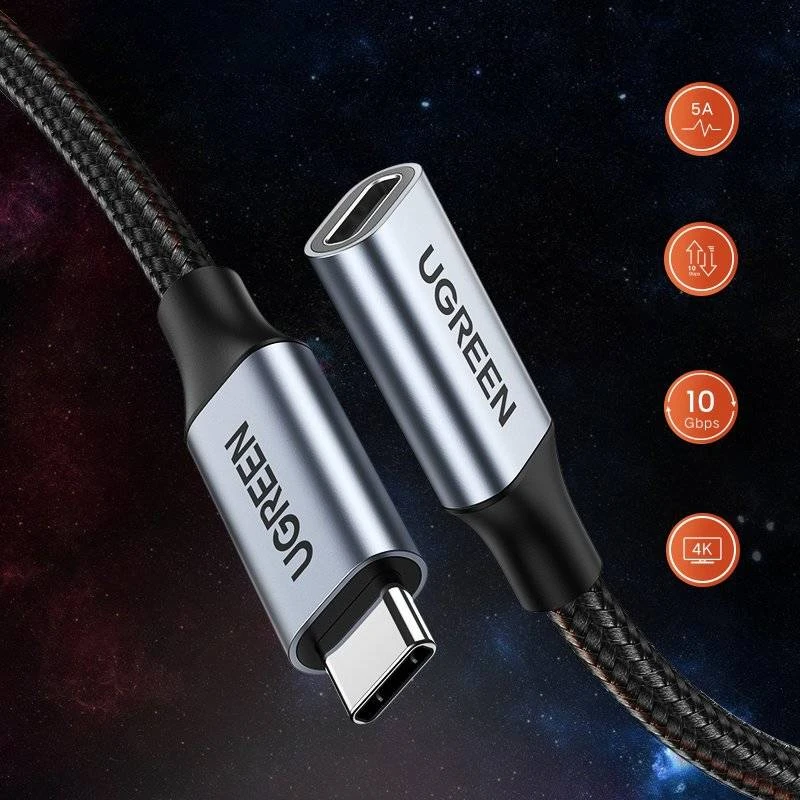 عکس شماره 3 : کابل افزایش طول usb-c یوگرین مدل us372-30205 طول 1 متر