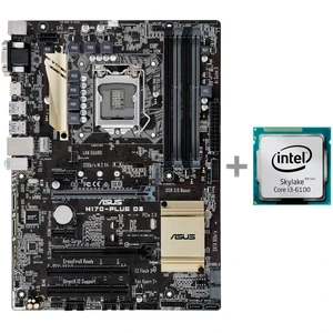 مادربرد ایسوس مدل H170-PLUS D3 به همراه پردازنده مرکزی اینتل مدل Core i3-6100
